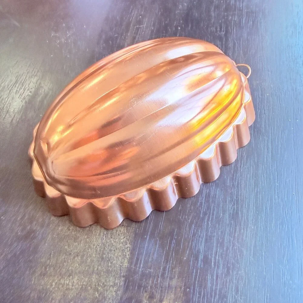 Vtg Copper‎ Kitchen Mold Set Wall Hanging Decor Retro Bakeware Farmhouse Charm